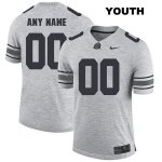 Youth NCAA Ohio State Buckeyes Custom #00 College Stitched Authentic Nike Gray Football Jersey VV20H20CJ